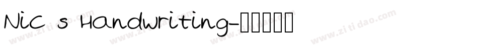 Nic s Handwriting字体转换